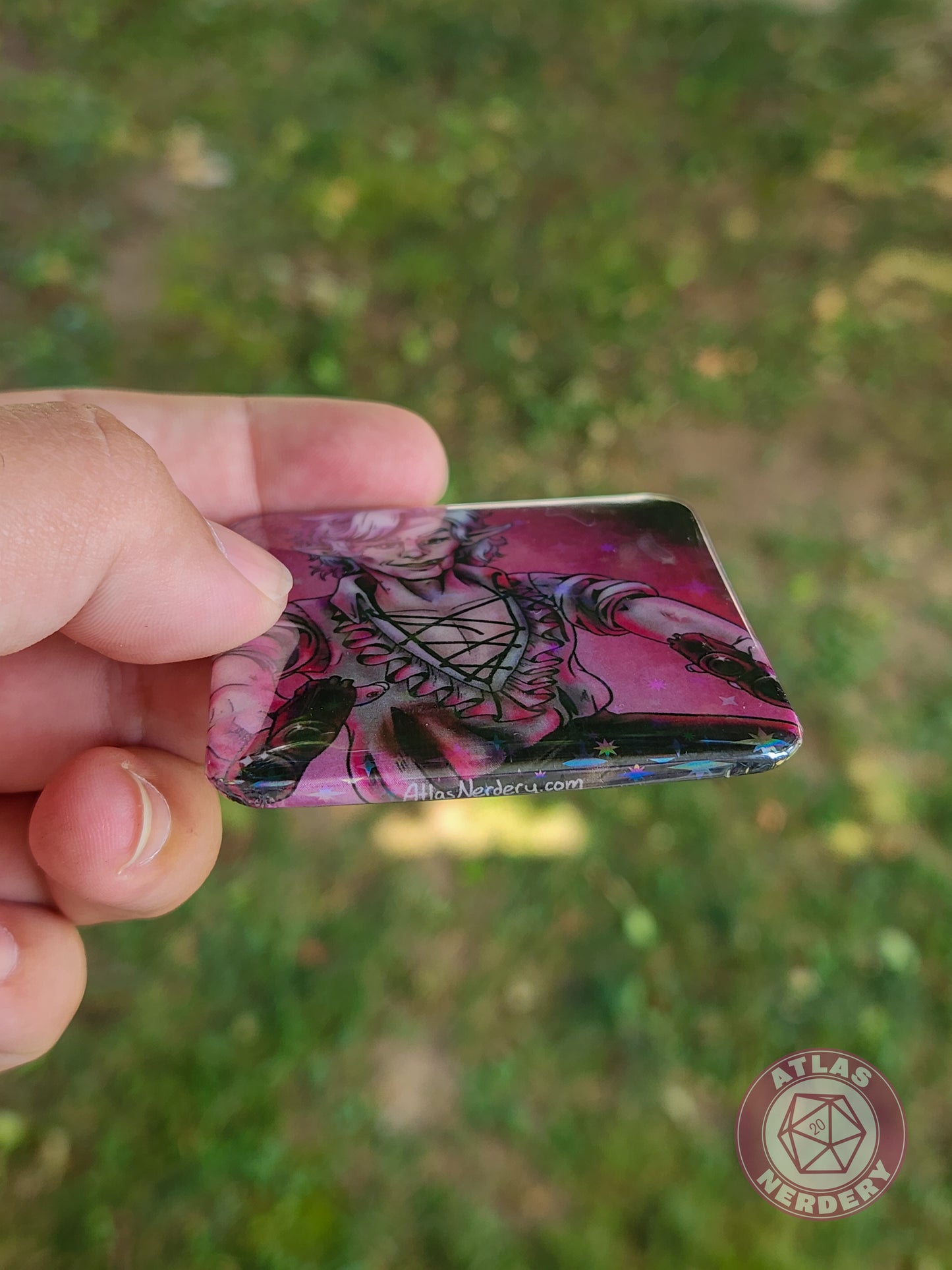 Dual Wielding - 2.25” x 2.25” Square Holo Pinback Button