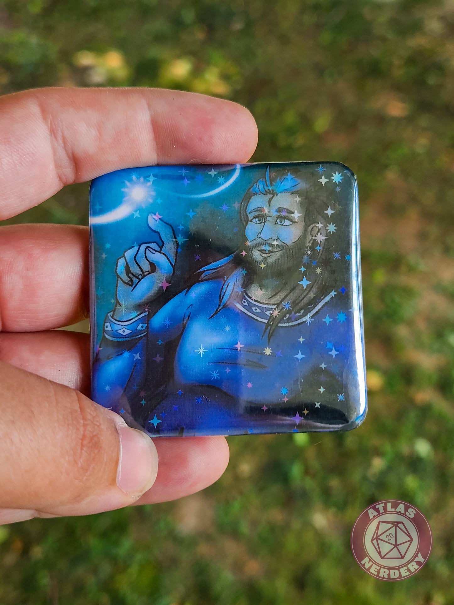 Wizard Wife - 2.25” x 2.25” Square Holo Pinback Button