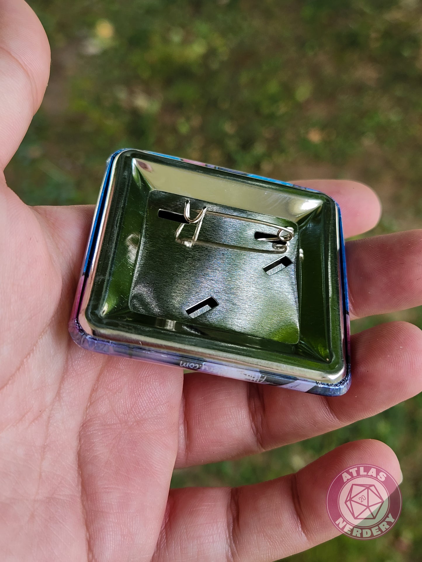Griffon Gambler - 2.25” x 2.25” Square Holo Pinback Button