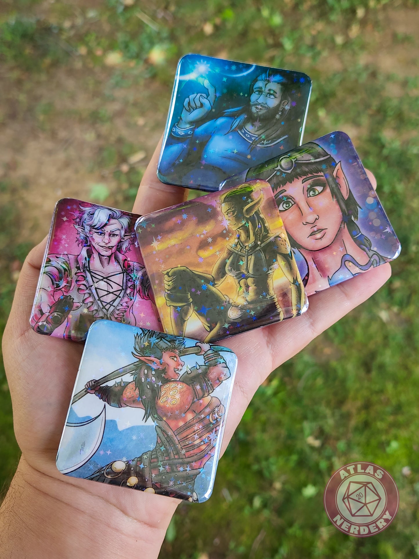 Wizard Wife - 2.25” x 2.25” Square Holo Pinback Button