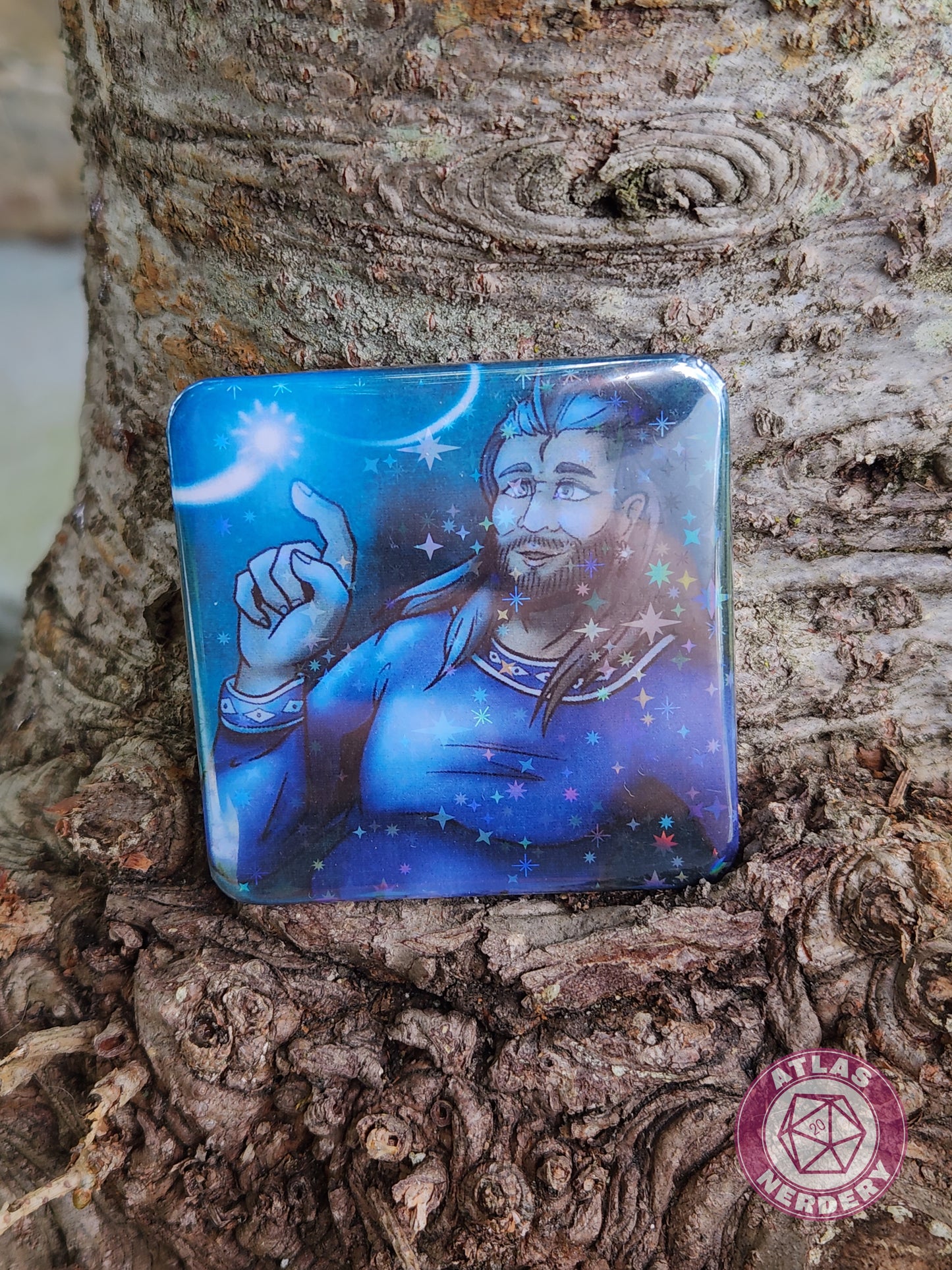 Wizard Wife - 2.25” x 2.25” Square Holo Pinback Button