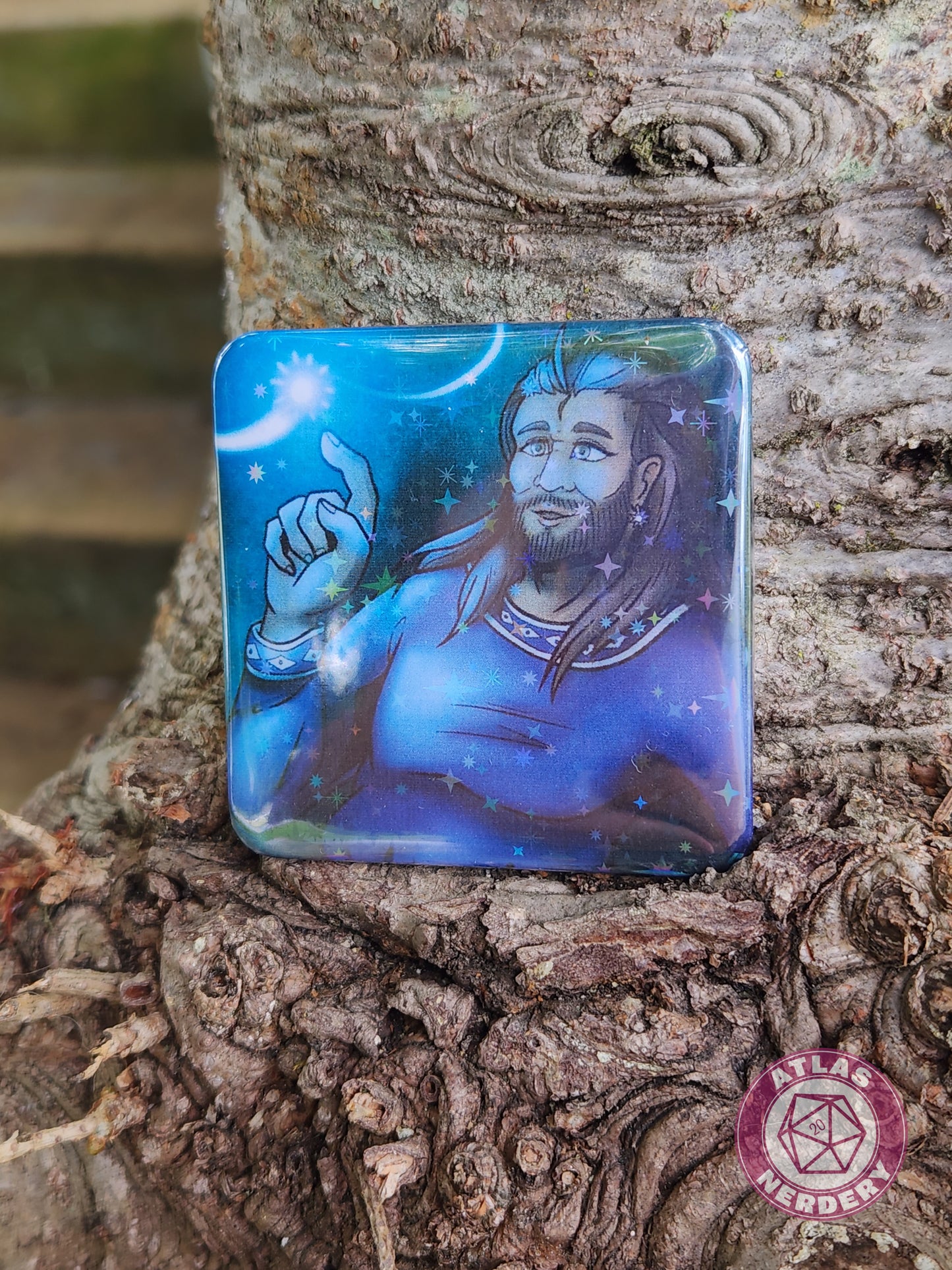 Wizard Wife - 2.25” x 2.25” Square Holo Pinback Button