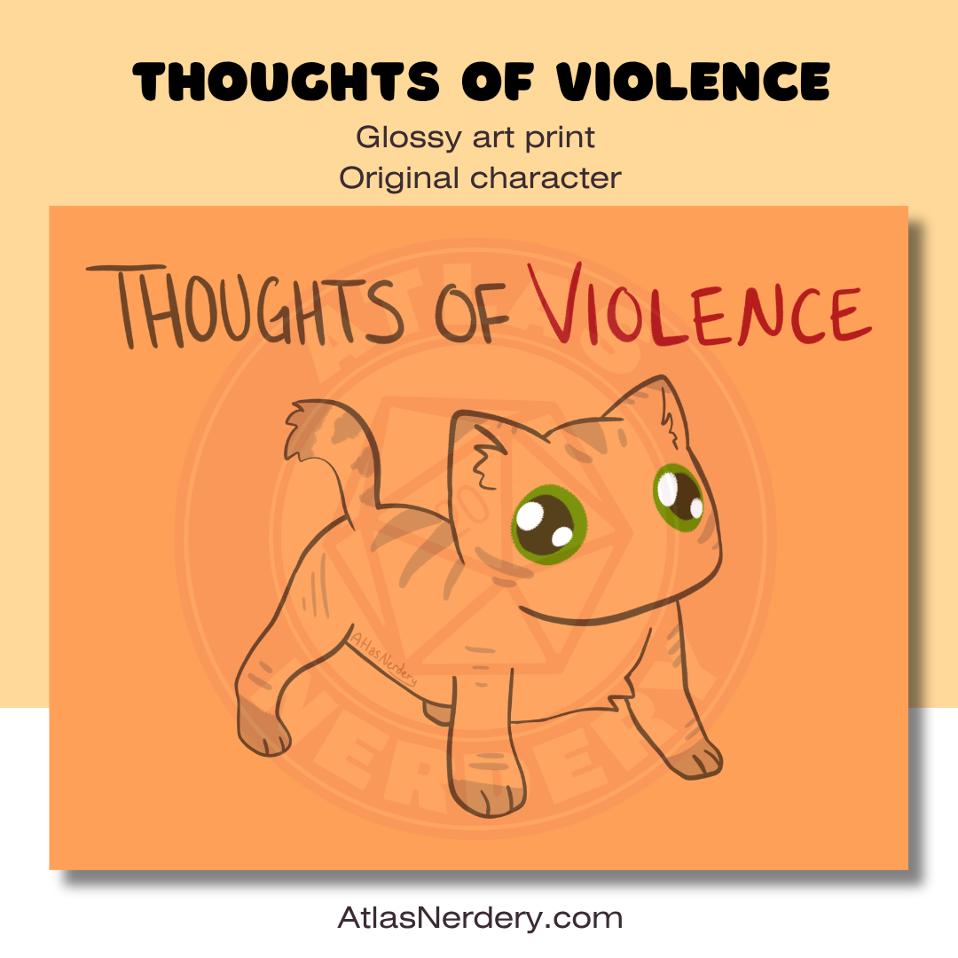 Thoughts of violence - 8x10in Glossy Art Print