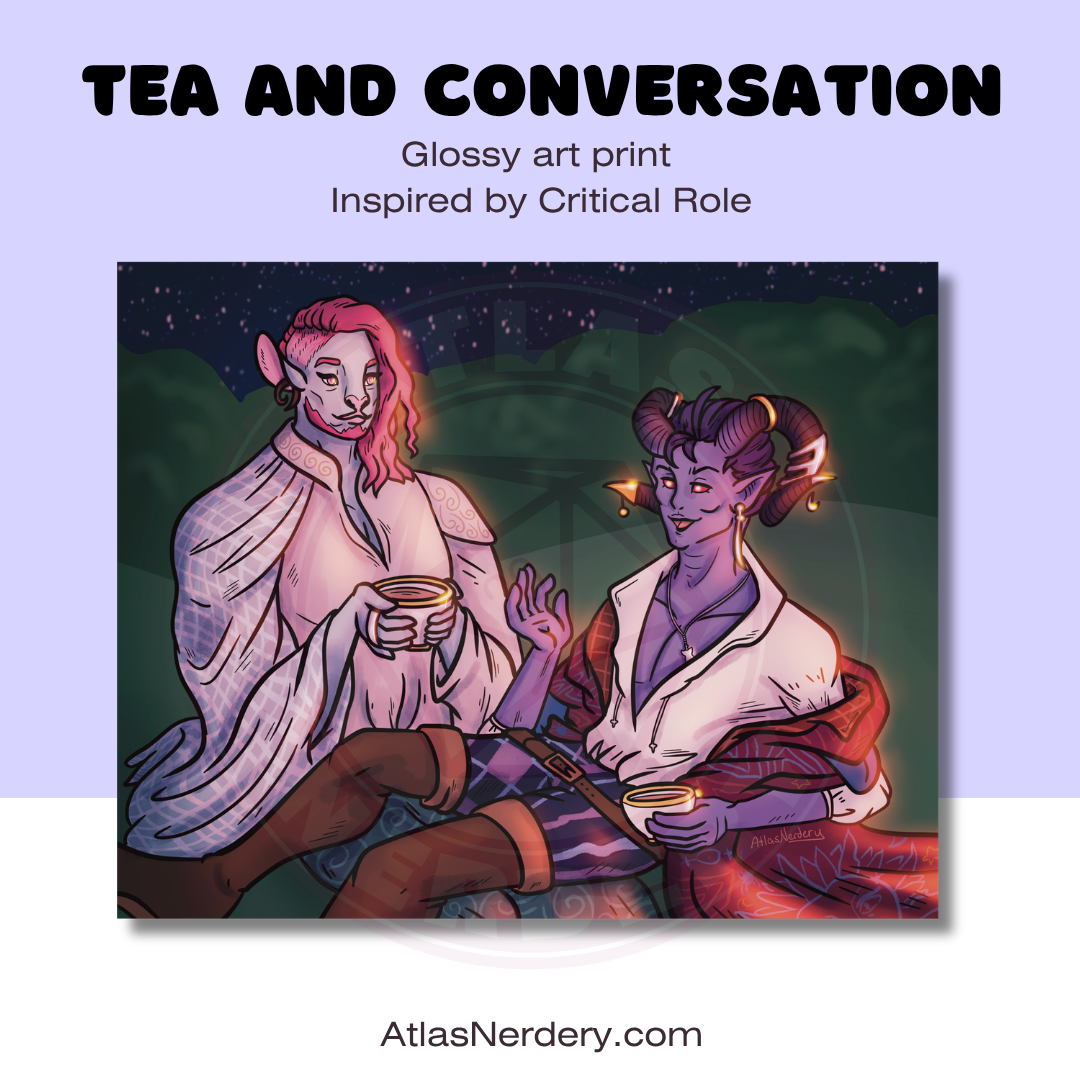 Tea and Conversation - 8x10in Glossy Art Print