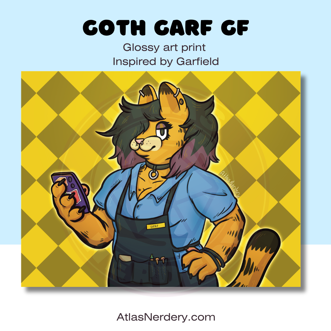 Goth Garf GF - 8x10in Glossy Art Print
