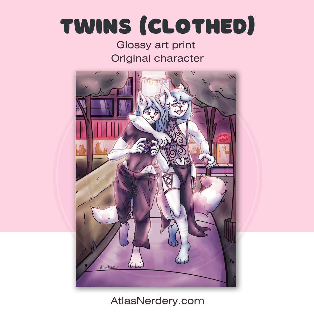 Twins (Clothed)- 8x10in Glossy Art Print