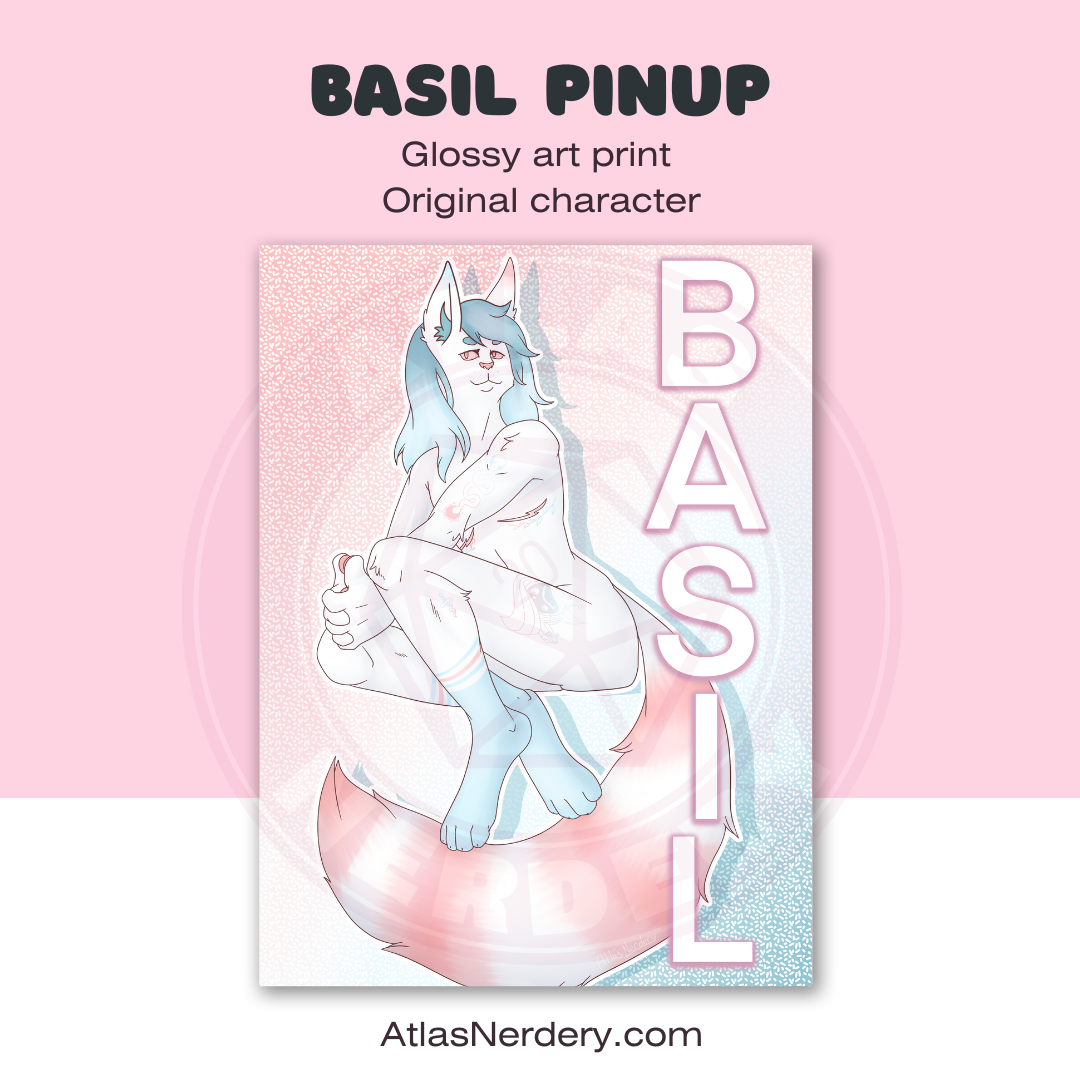 Basil the Cat - 8x10in Glossy Art Print
