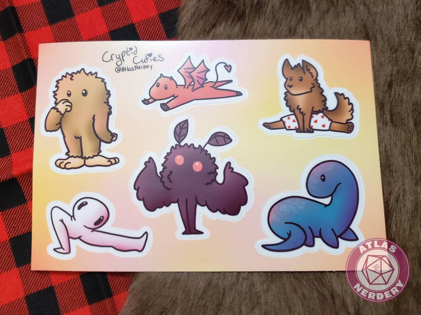 Cryptid Cuties Sticker Sheet - 4x6 Vinyl Sticker Sheet
