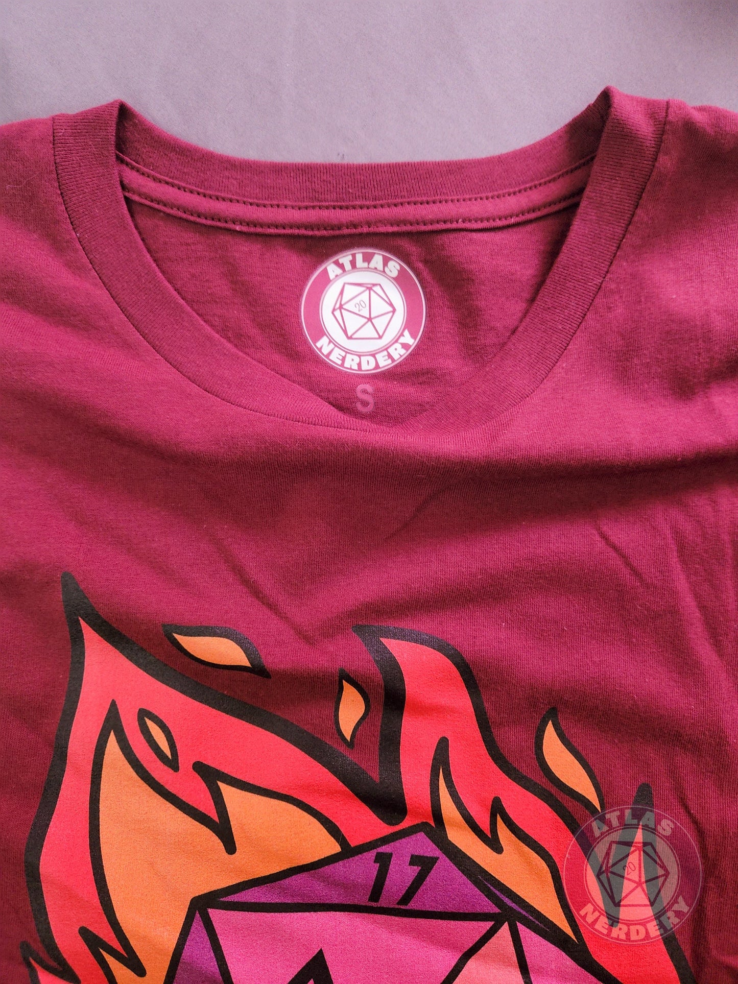 Flaming Crit Fail Tshirt- Loose Fit T-shirt US Sizing Graphic Tee