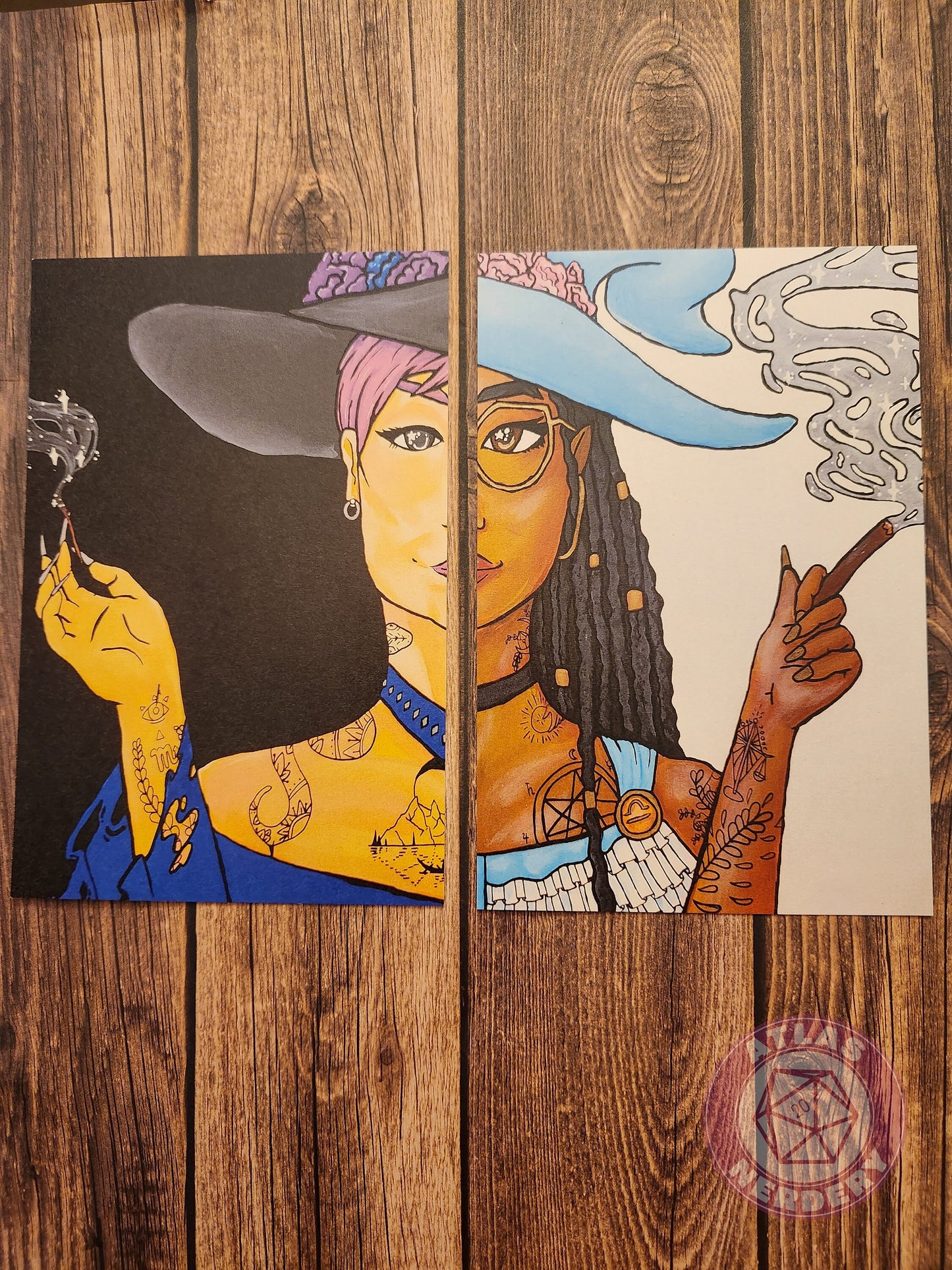 Welcome To The Coven, Day Witch - 4x6 Matte Art Print on Medium Cardstock