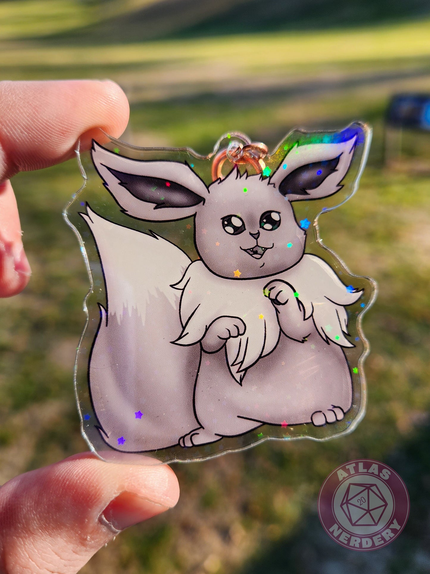 Basic Evolution Kitty #133 Acrylic Charm - 2.5" Double Sided Holographic Acrylic Keychain