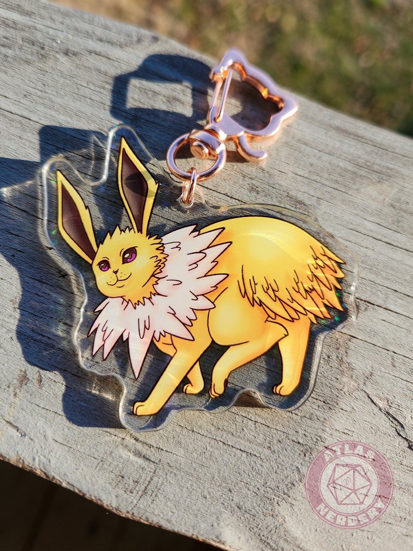 Sparky Evolution Kitty #135 Acrylic Charm - 2.5" Double Sided Holographic Acrylic Keychain