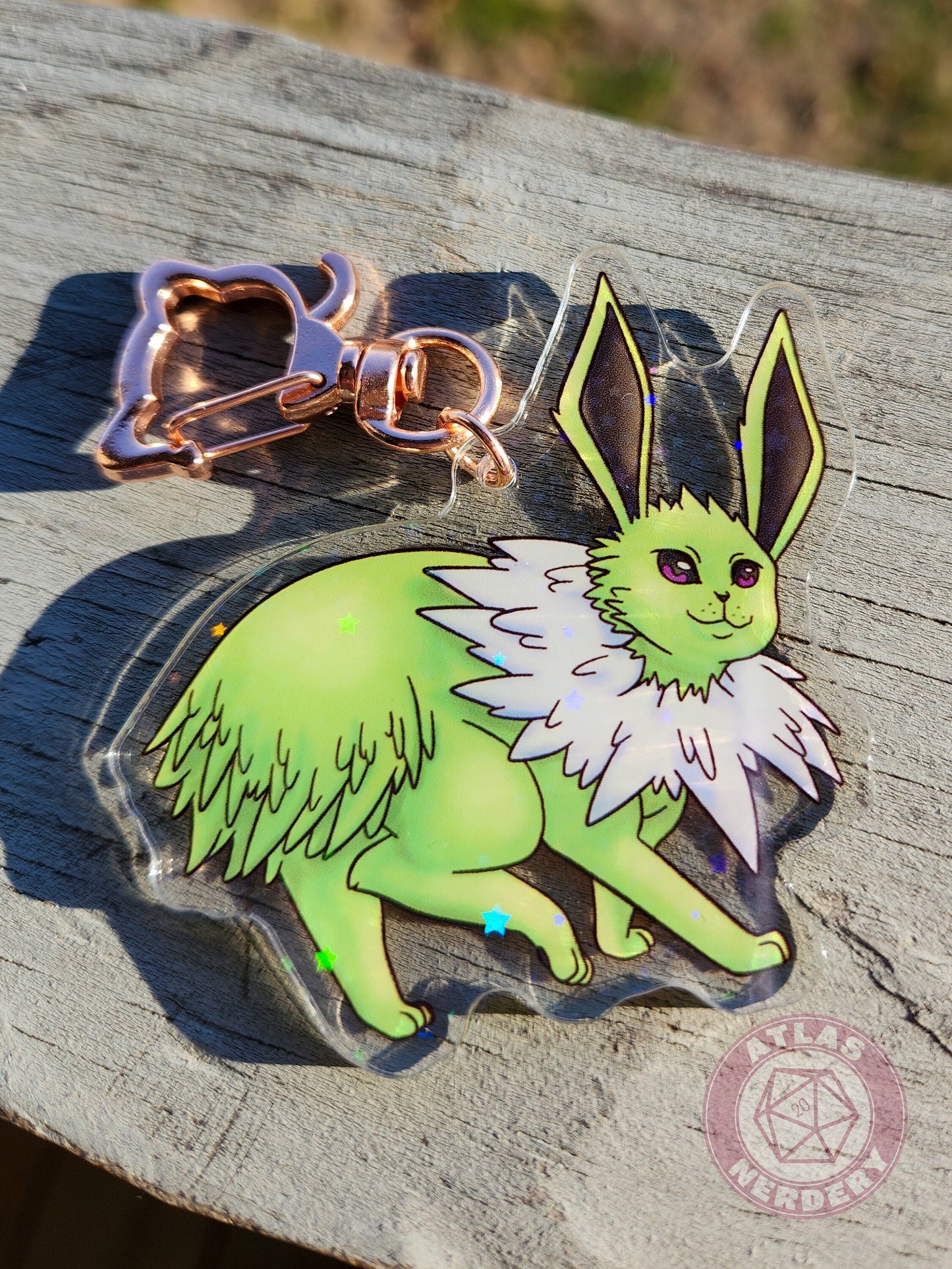 Sparky Evolution Kitty #135 Acrylic Charm - 2.5" Double Sided Holographic Acrylic Keychain