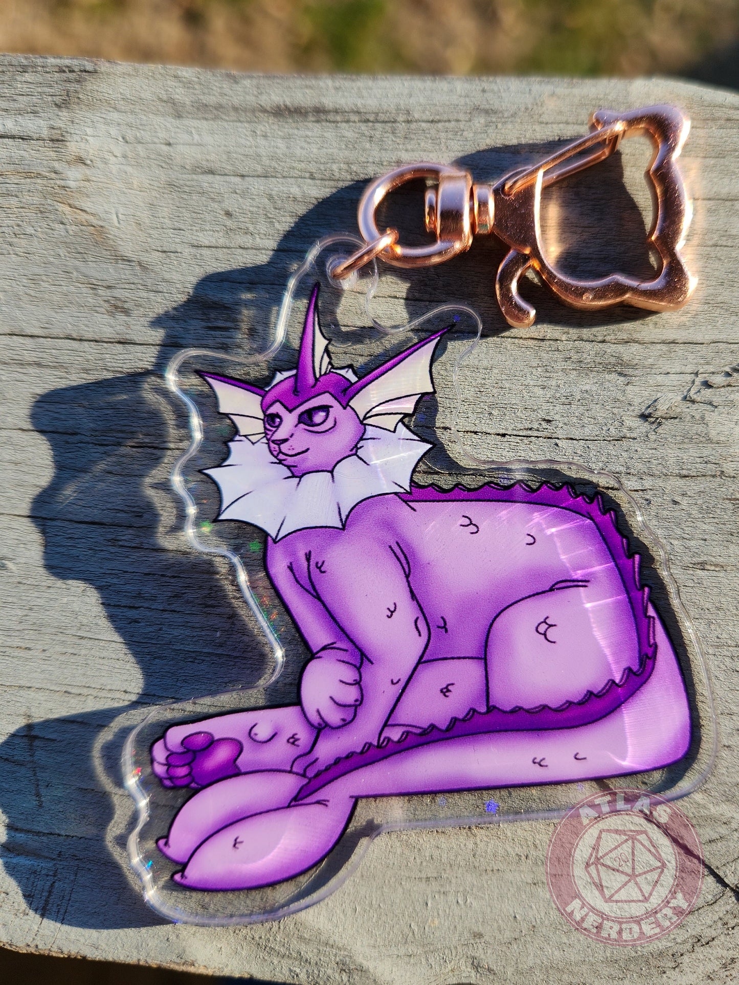 Watery Evolution Kitty #134 Acrylic Charm - 2.5" Double Sided Holographic Acrylic Keychain