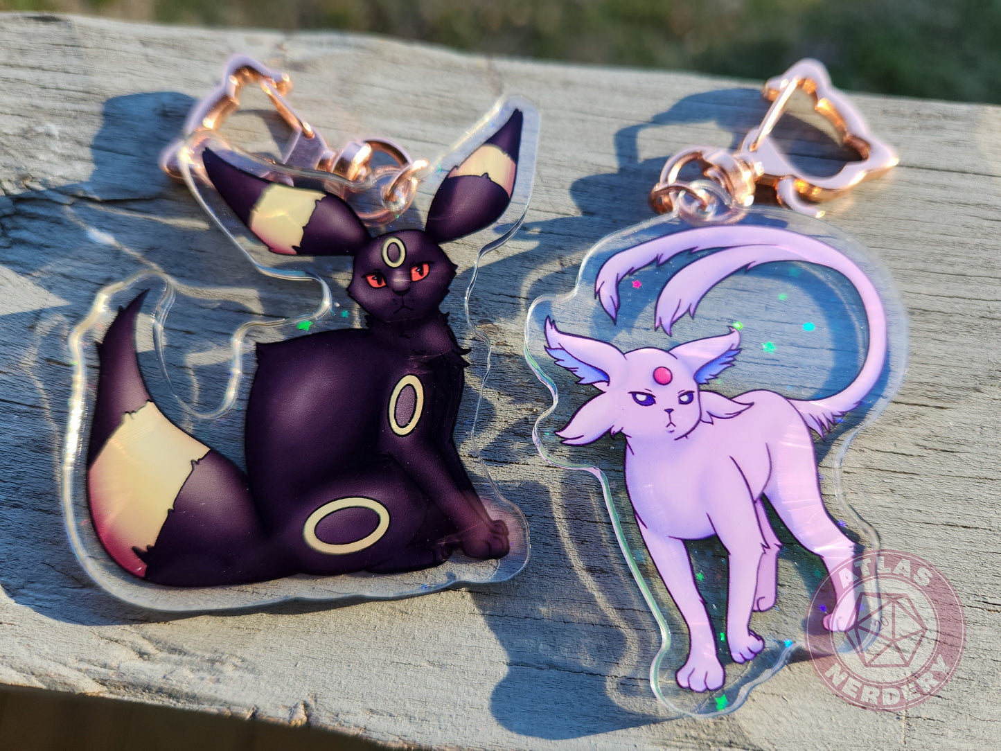 Psychic Evolution Kitty #196 Acrylic Charm - 2.5" Double Sided Holographic Acrylic Keychain