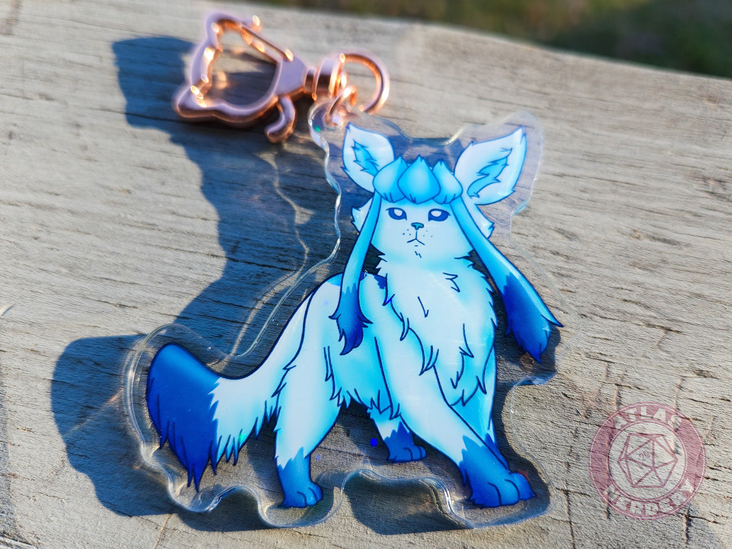 Icy Evolution Kitty #471 Acrylic Charm - 2.5" Double Sided Holographic Acrylic Keychain