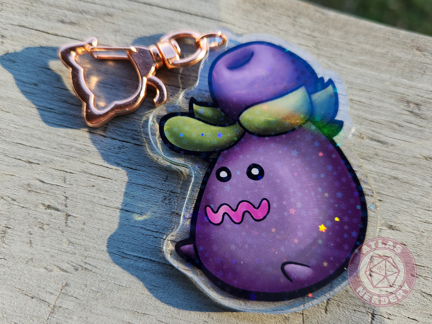 Small Olive #928 Acrylic Charm - 2.5" Double Sided Holographic Acrylic Keychain