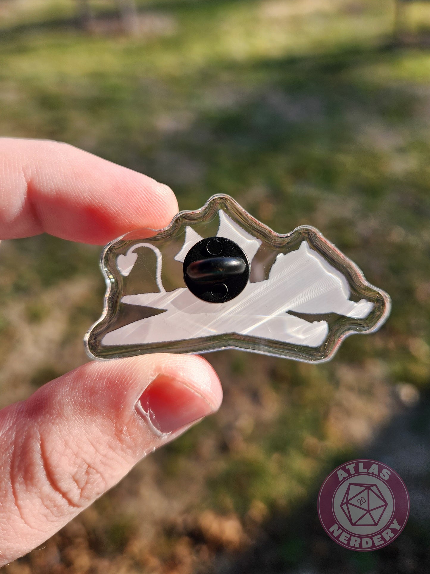 Jersey Devil Cryptid Cutie - 2" Acrylic Pin with Epoxy Dome Coating