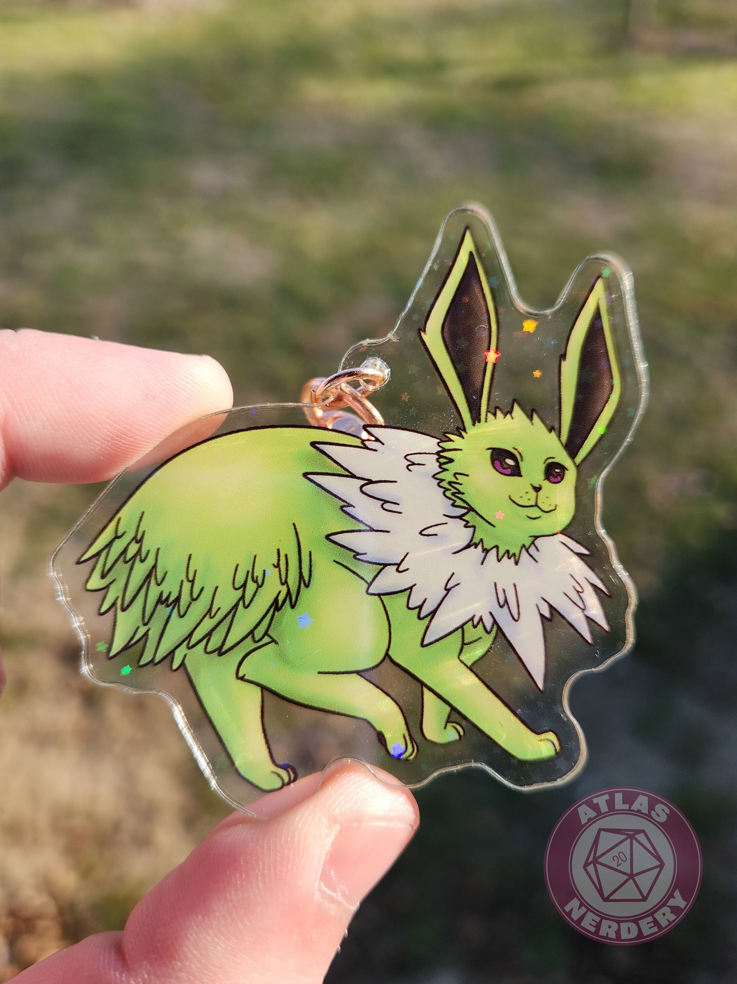 Sparky Evolution Kitty #135 Acrylic Charm - 2.5" Double Sided Holographic Acrylic Keychain