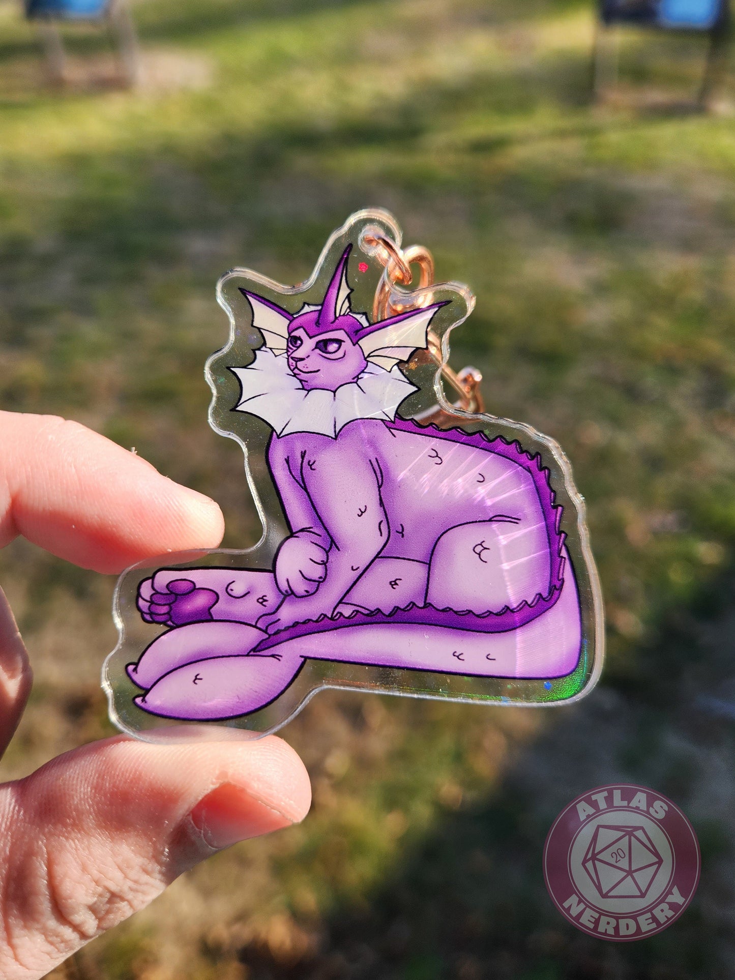 Watery Evolution Kitty #134 Acrylic Charm - 2.5" Double Sided Holographic Acrylic Keychain
