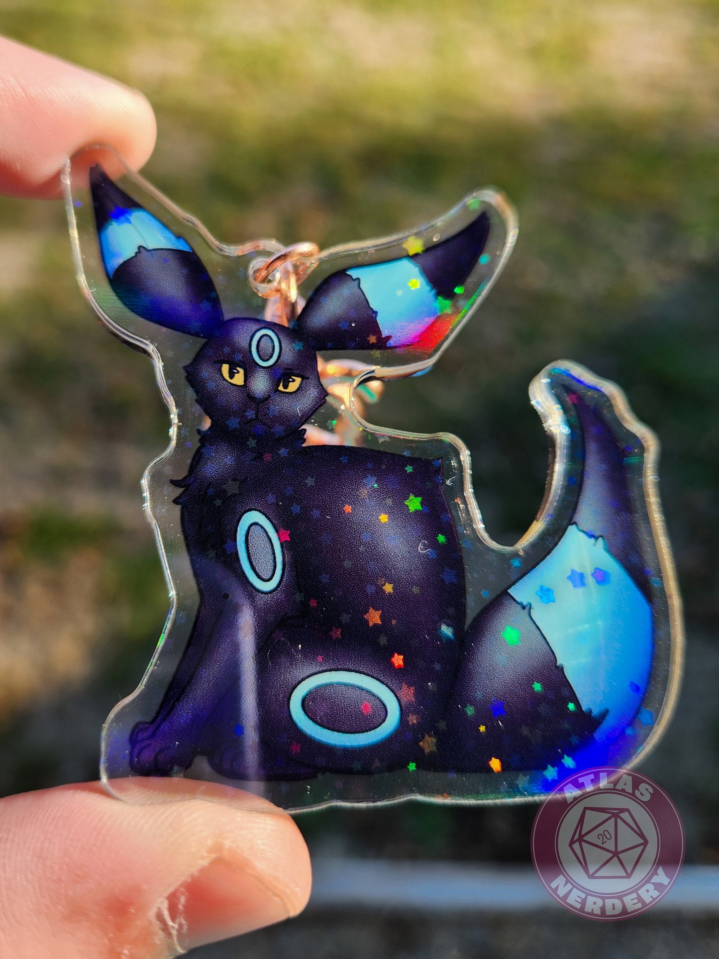 Midnight Evolution Kitty #197 Acrylic Charm - 2.5" Double Sided Holographic Acrylic Keychain