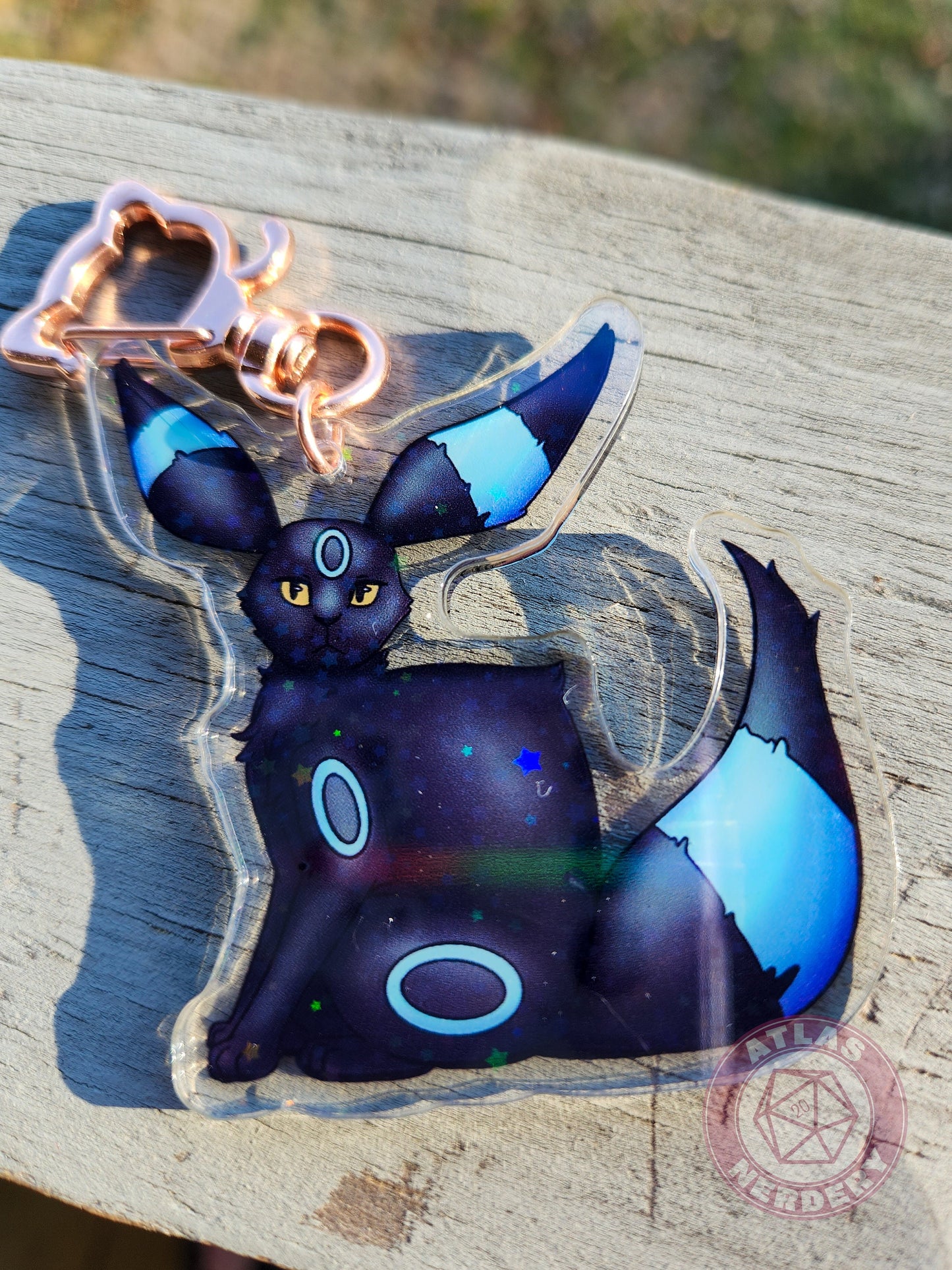 Midnight Evolution Kitty #197 Acrylic Charm - 2.5" Double Sided Holographic Acrylic Keychain