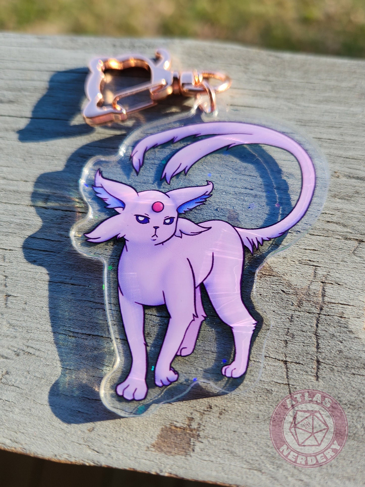 Psychic Evolution Kitty #196 Acrylic Charm - 2.5" Double Sided Holographic Acrylic Keychain