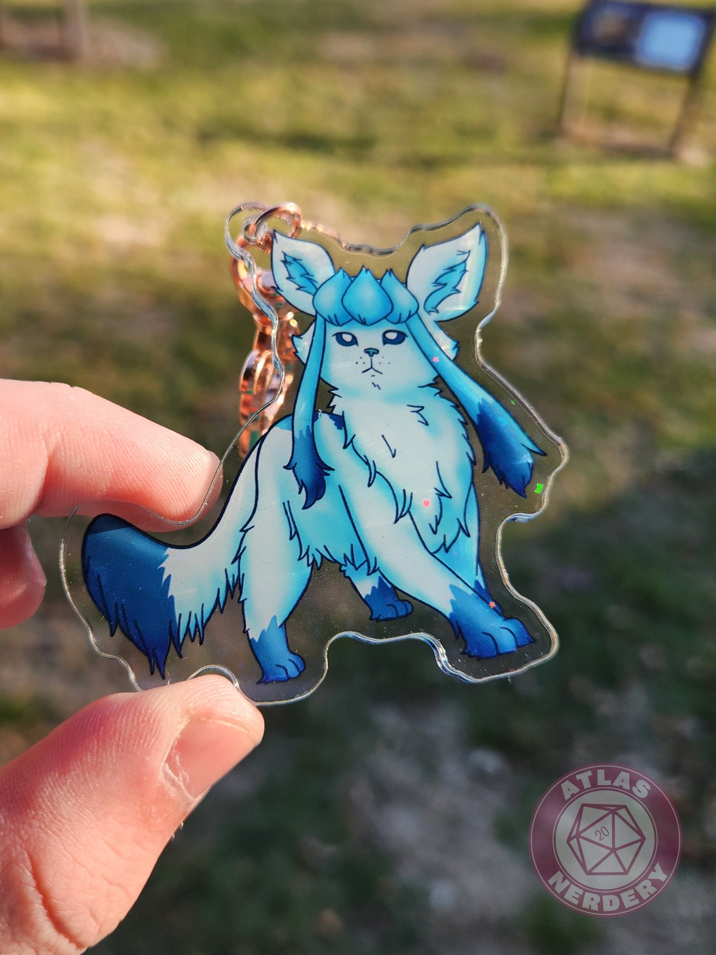Icy Evolution Kitty #471 Acrylic Charm - 2.5" Double Sided Holographic Acrylic Keychain