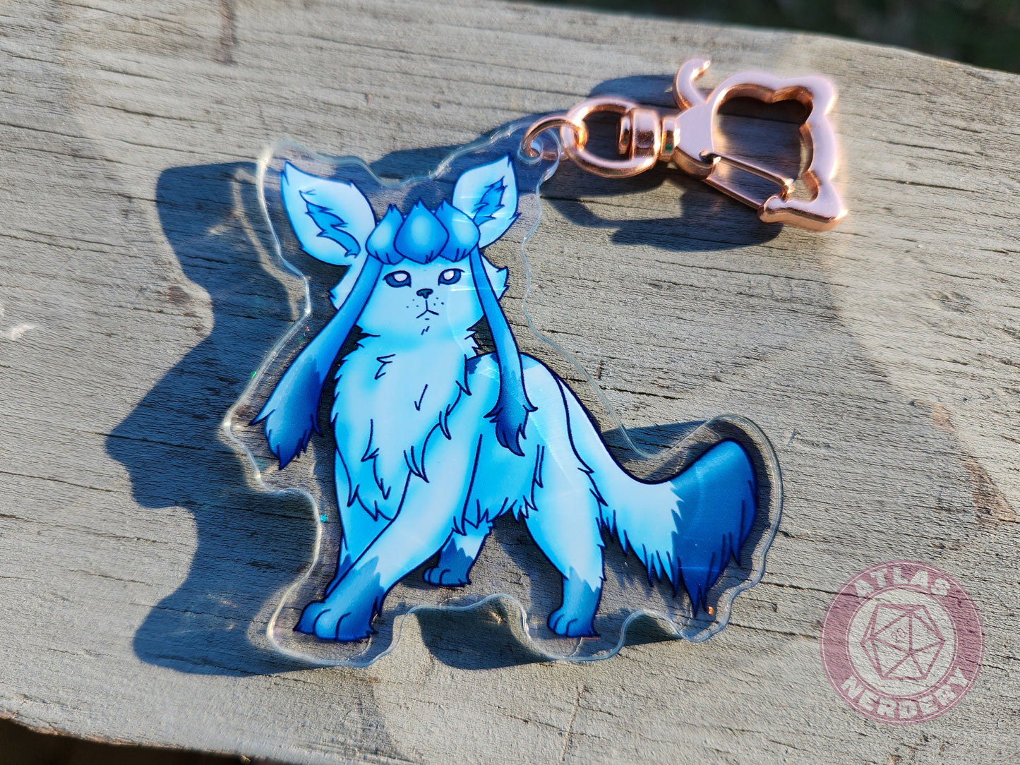 Icy Evolution Kitty #471 Acrylic Charm - 2.5" Double Sided Holographic Acrylic Keychain