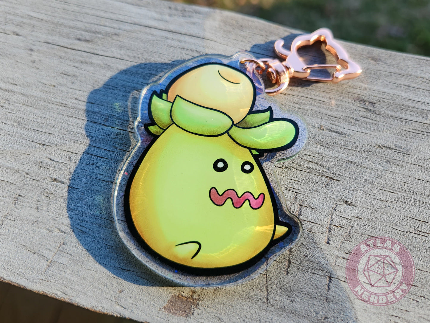 Small Olive #928 Acrylic Charm - 2.5" Double Sided Holographic Acrylic Keychain