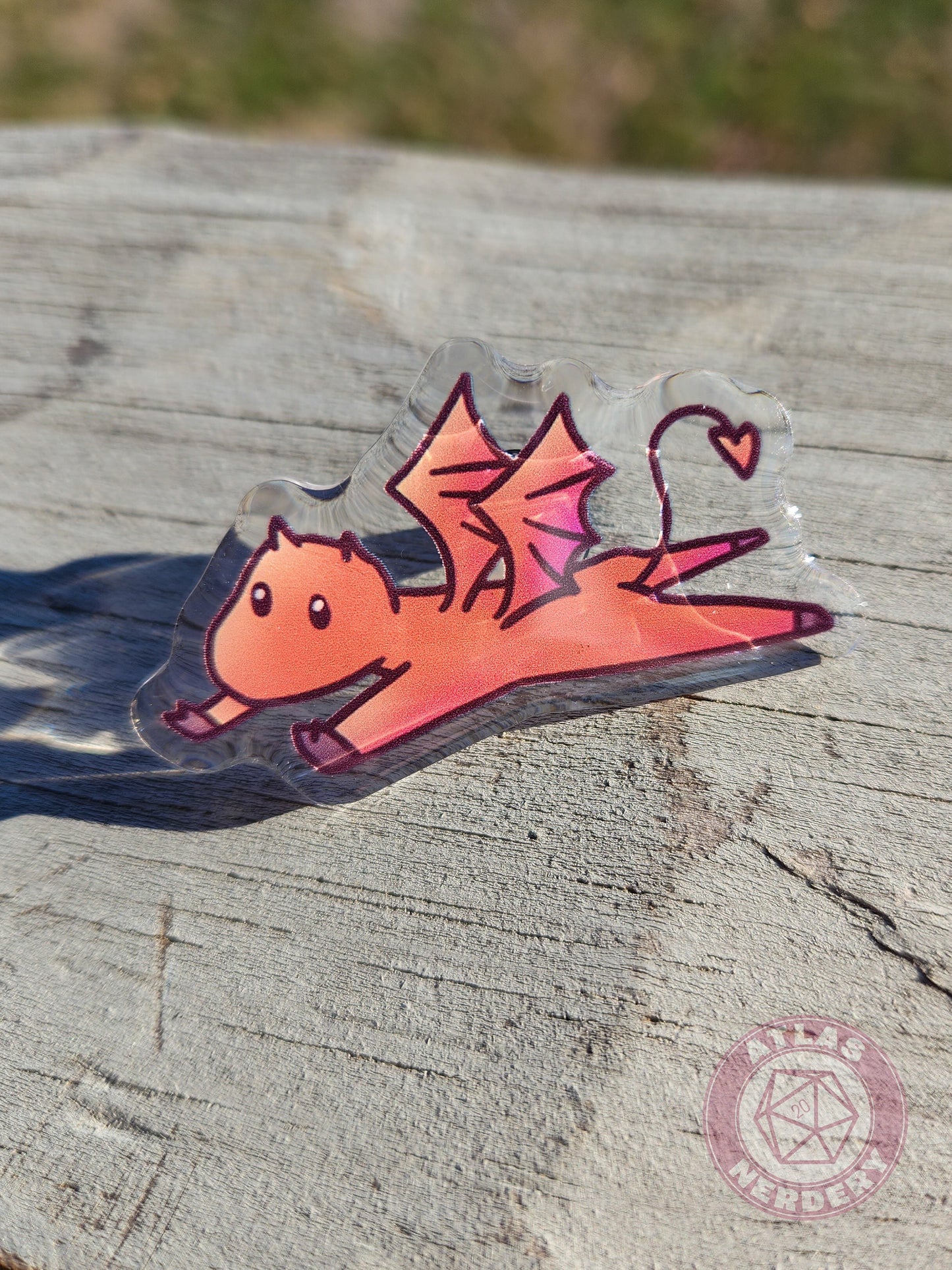 Jersey Devil Cryptid Cutie - 2" Acrylic Pin with Epoxy Dome Coating
