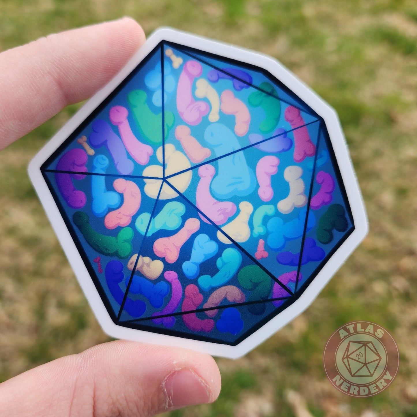 Discostick D20 - 3" Waterproof Vinyl Sticker