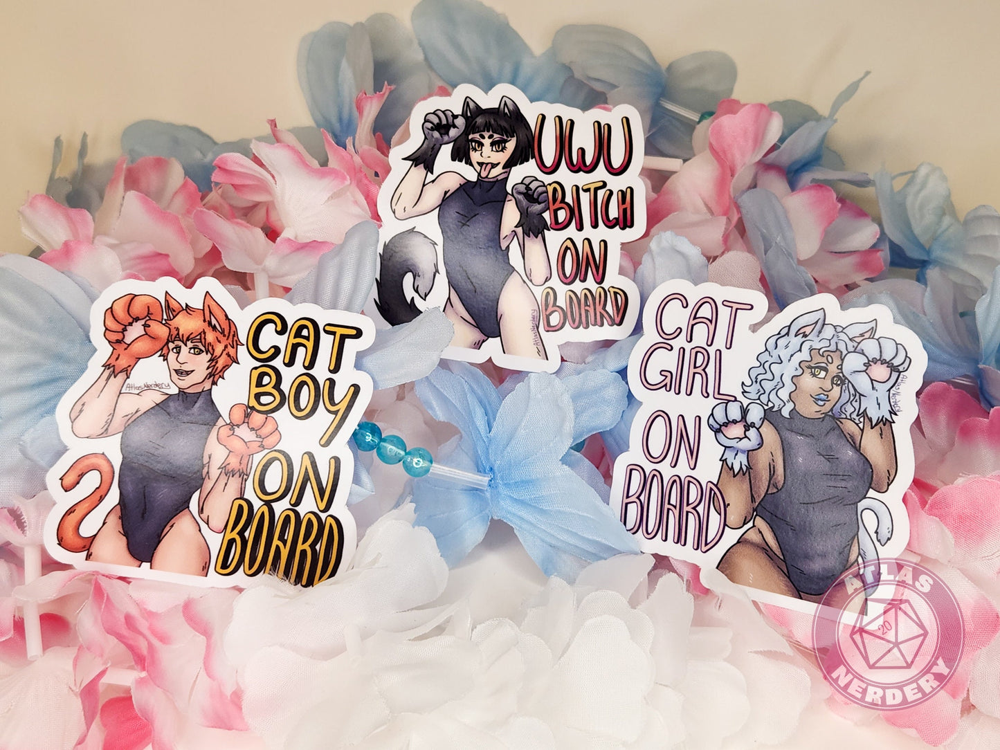 Uwu Bitch On Board - 3" Waterproof Semi-Gloss Vinyl Sticker