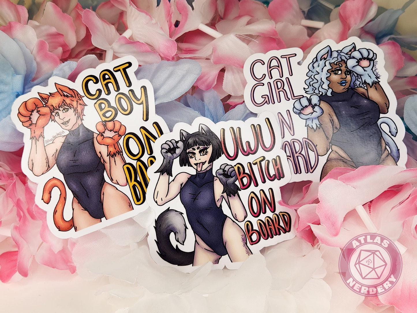 Uwu Bitch On Board - 3" Waterproof Semi-Gloss Vinyl Sticker
