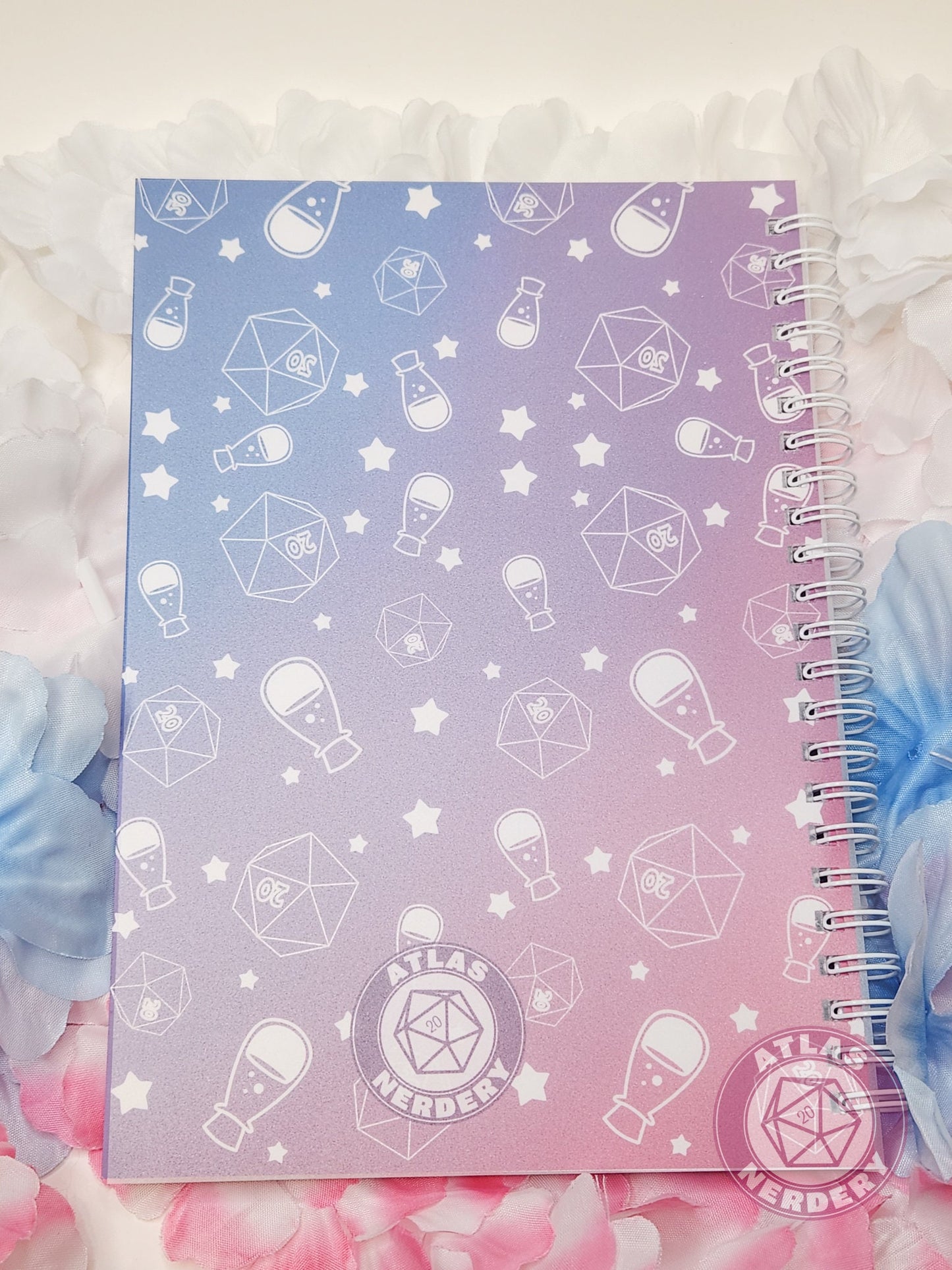 Potions & Dice - Reusable Sticker Book Size A5 with White Spinal Binding