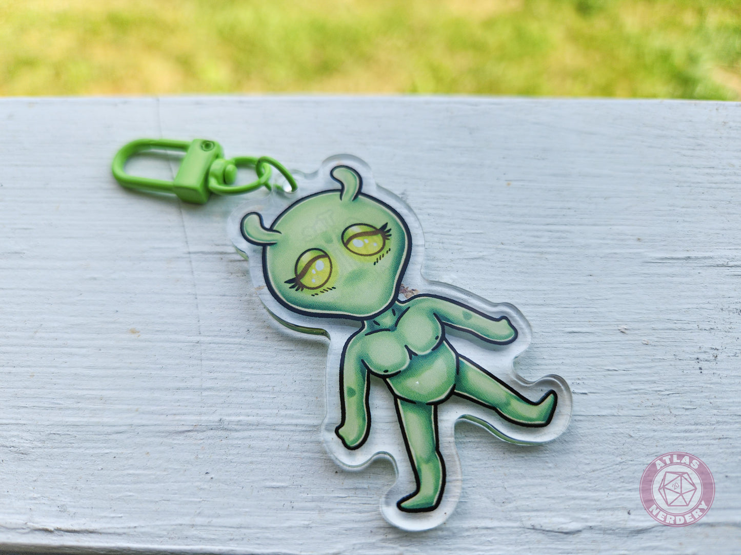 Alien Acrylic Charm - 2.5" Double Sided Acrylic Keychain