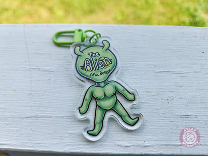 Alien Acrylic Charm - 2.5" Double Sided Acrylic Keychain