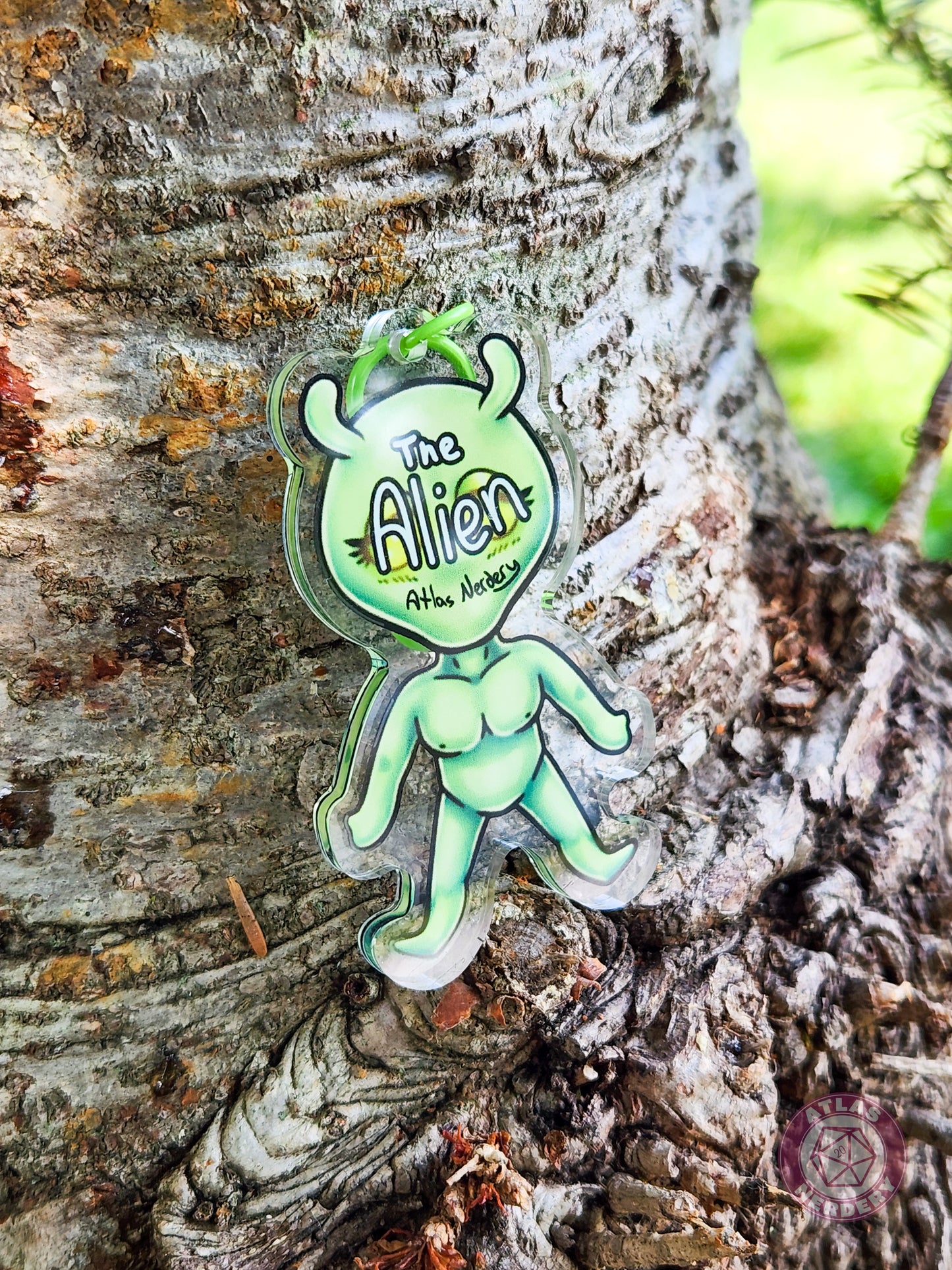 Alien Acrylic Charm - 2.5" Double Sided Acrylic Keychain