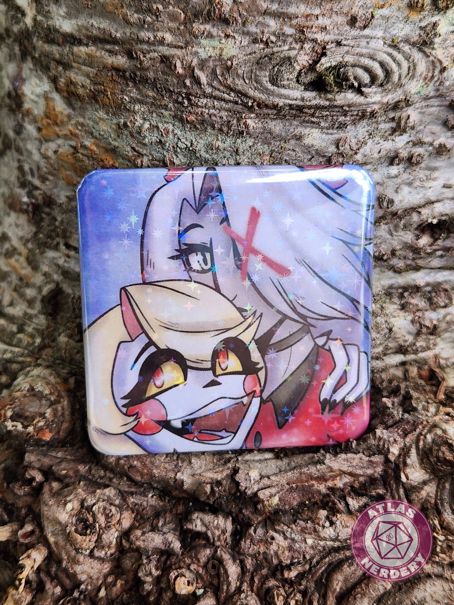 Princess of Hell - 2.25” x 2.25” Square Holo Pinback Button