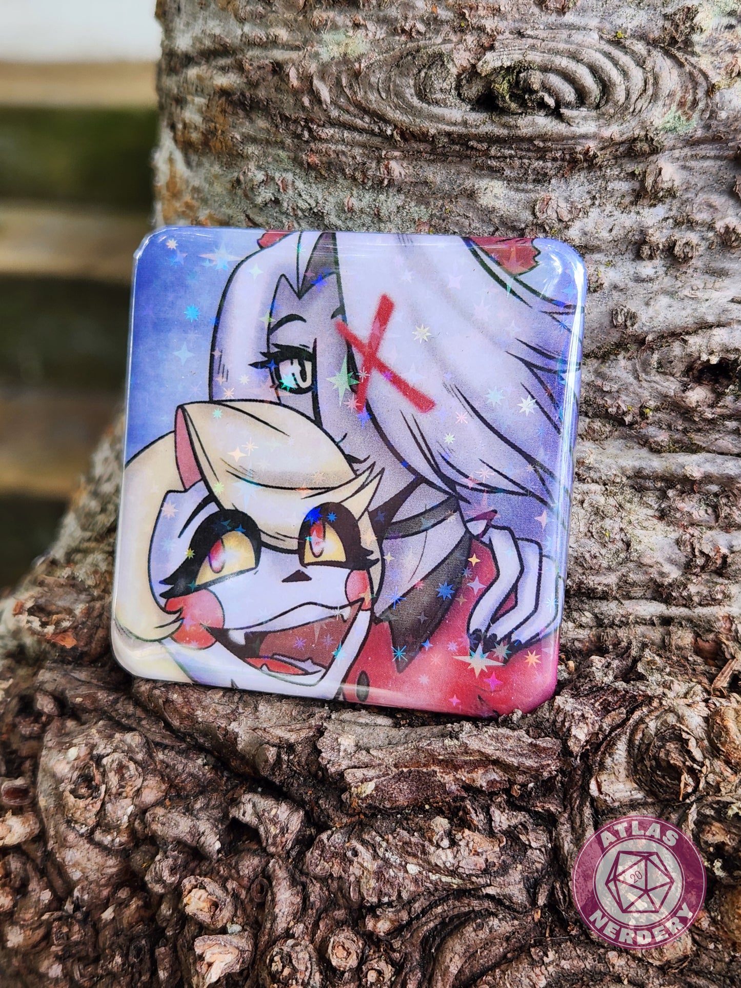 Princess of Hell - 2.25” x 2.25” Square Holo Pinback Button