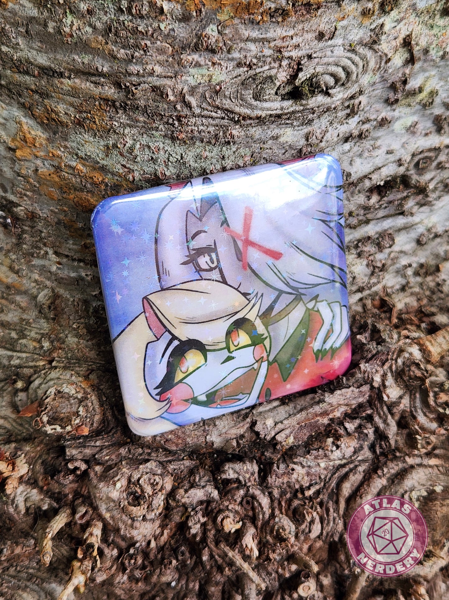 Princess of Hell - 2.25” x 2.25” Square Holo Pinback Button