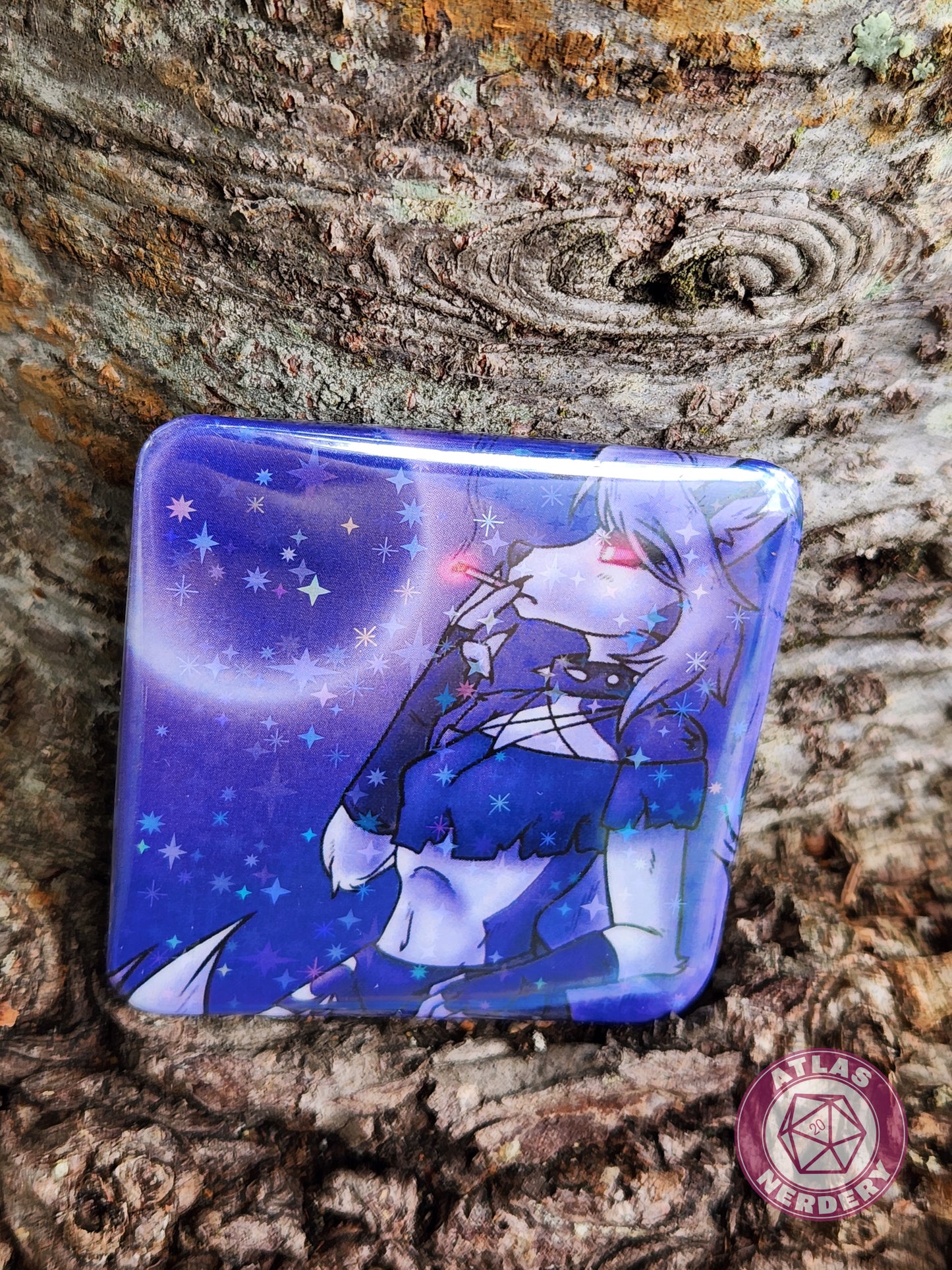 Smoke Break - 2.25” x 2.25” Square Holo Pinback Button