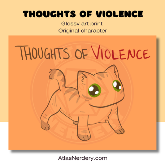 Thoughts of violence - 8x10in Glossy Art Print