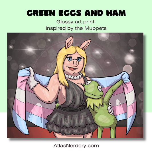 Green Eggs and Ham - 8x10in Glossy Art Print