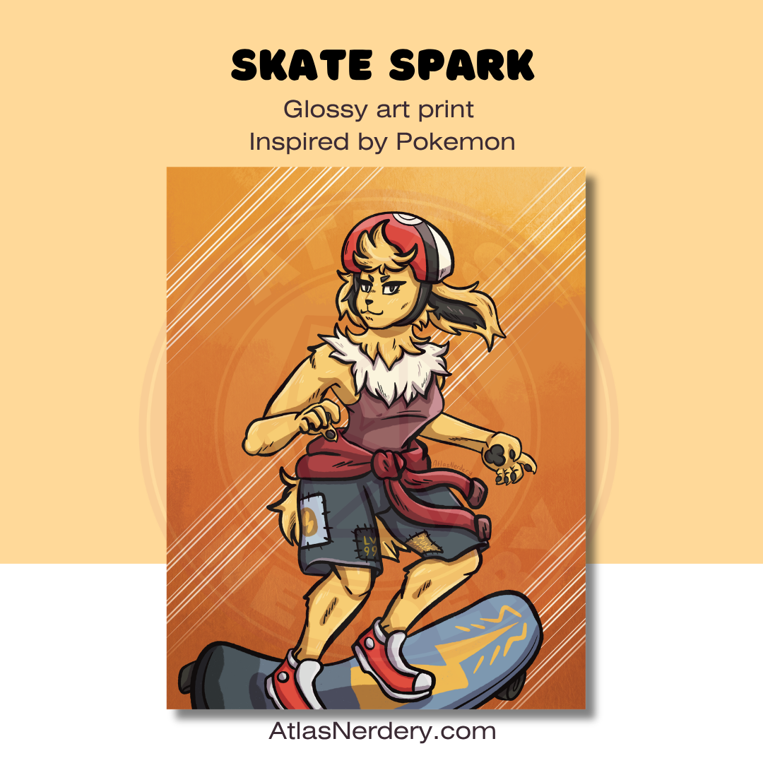 Skate Spark - 8x10in Glossy Art Print