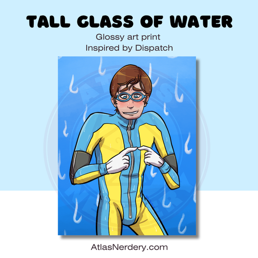 Tall Glass of Water - 8x10in Glossy Art Print