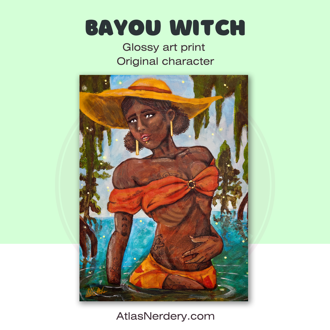 Bayou Witch - 4x6 Matte Art Print on Medium Cardstock