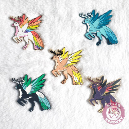 Peryton Enamel - 2" Enamel Pins with 5 Variants