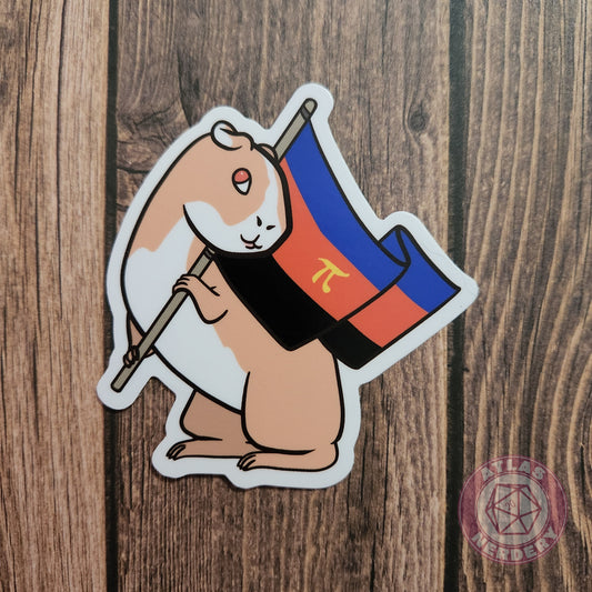 Polyamorous Guinea Pig Pride Flag - 3" Waterproof Vinyl Sticker