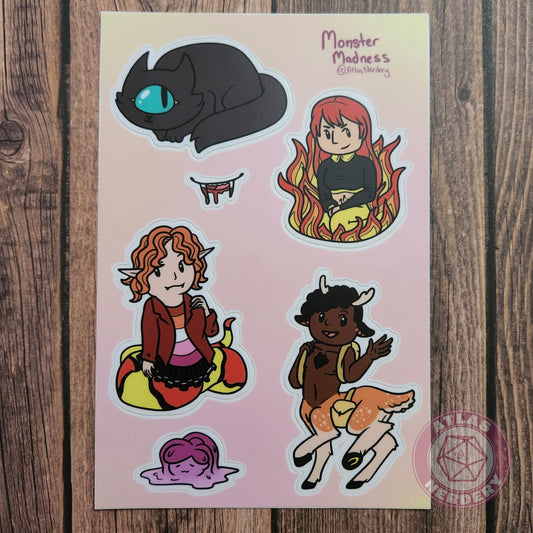 Monster Madness - 4x6 Sticker Sheet